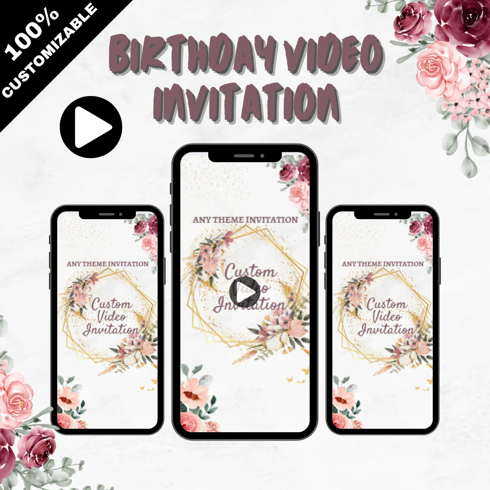 Customized Theme Video invitation - Custom Video invitation