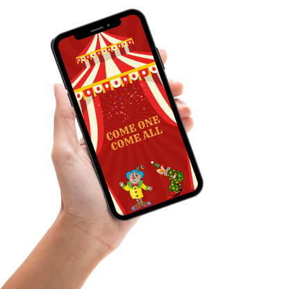 Animated Circus-Themed Party Video Invitation – Enjoy The Party With Full Of Fun!