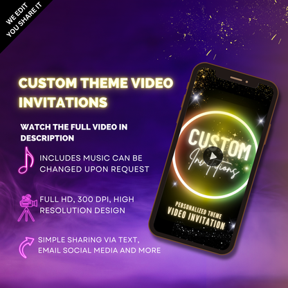 Customized Your Invites For Your Events - Personalized Custom Video Invitations