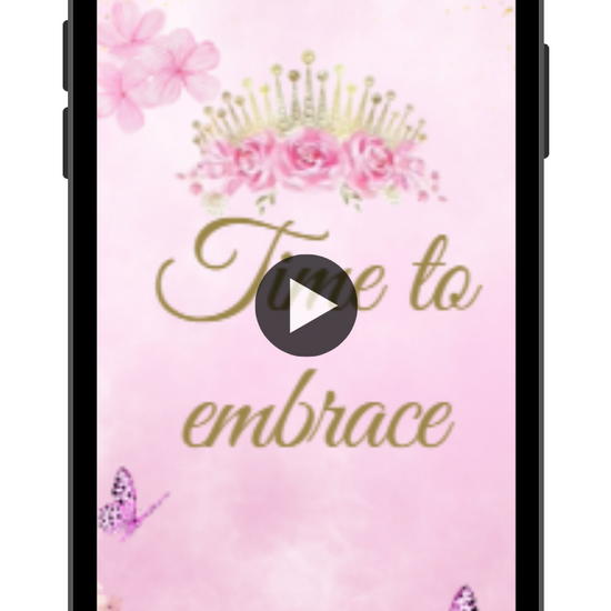 Elegant Pastel Pink & Gold Quinceañera Video Invitation - Stunning Animated Digital Invite