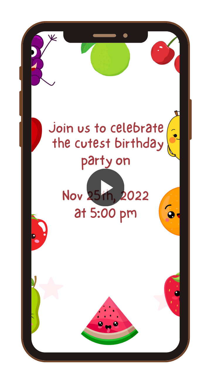 Custom Bear Sensory Theme Birthday Party Video Invitation - Animated Party Video Invite