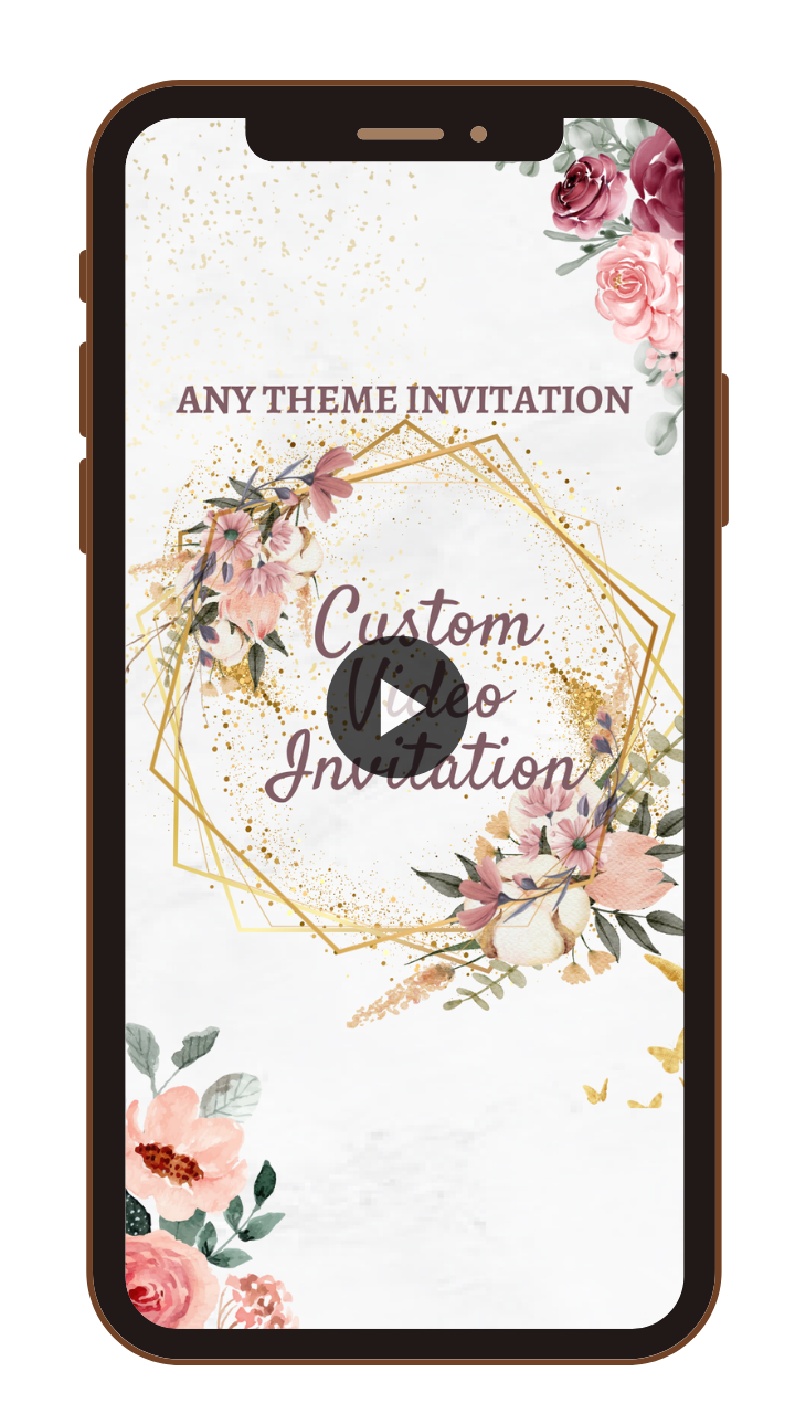 Customized Theme Video invitation - Custom Video invitation