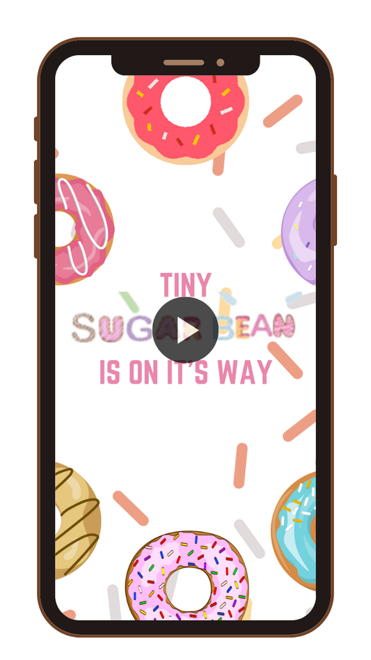 Custom Donut Birthday Theme Party Video Invitation - Digital Donut Video Invitation