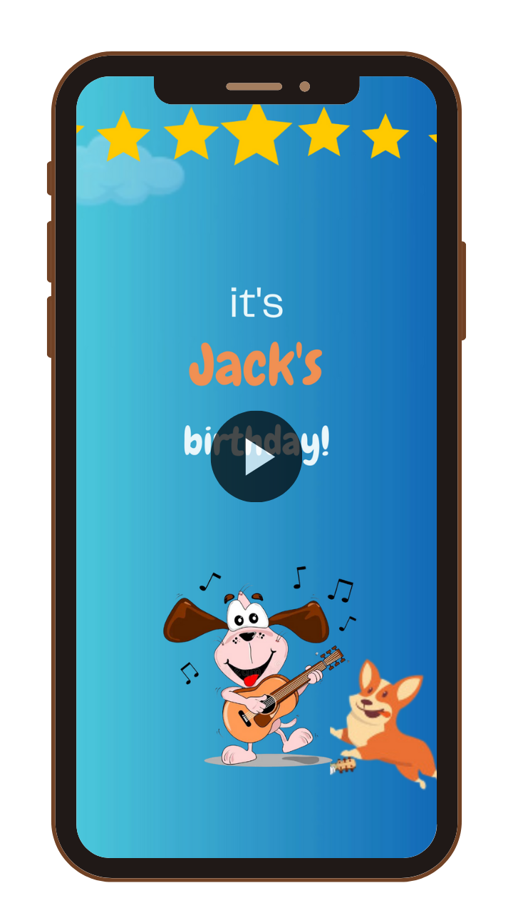 Customizable Go Dog Go Birthday Theme Video Invitation - Animated Go Dog Go Digital Video Invitation