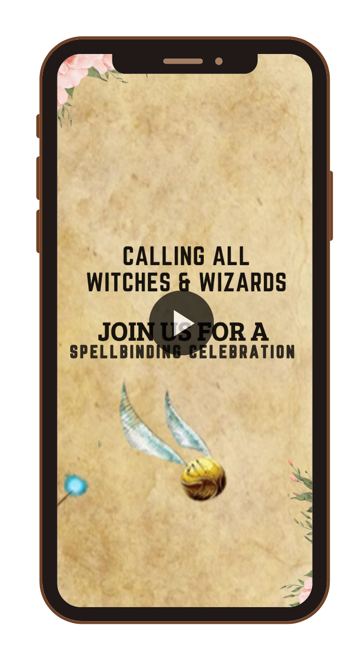 Animated Harry Potter Theme Birthday Party Video Invitation - Custom Harry Potter VIdeo Invite