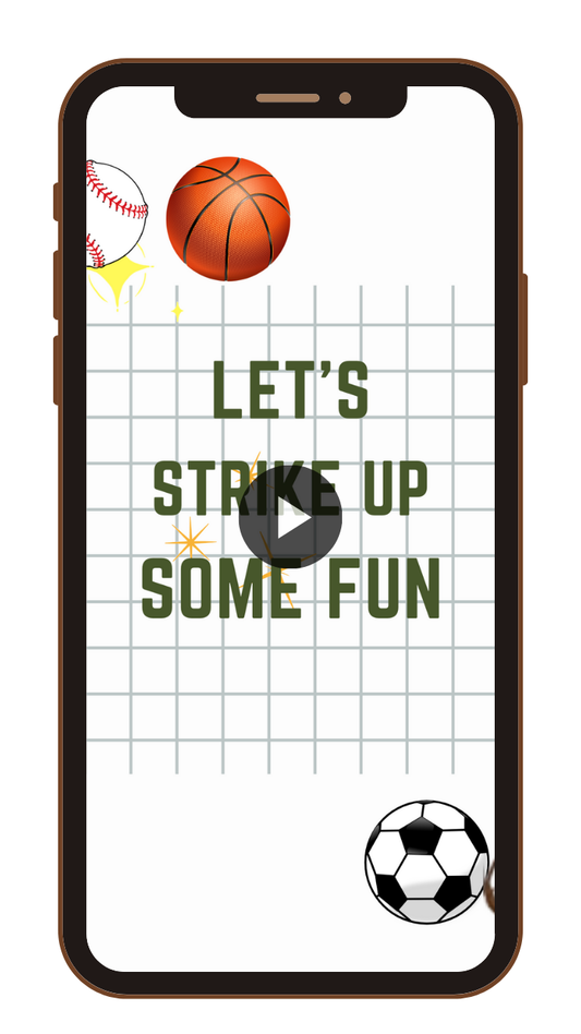 Animated Sports Theme VIdeo Invites - Custom Sports Theme Video Invitation