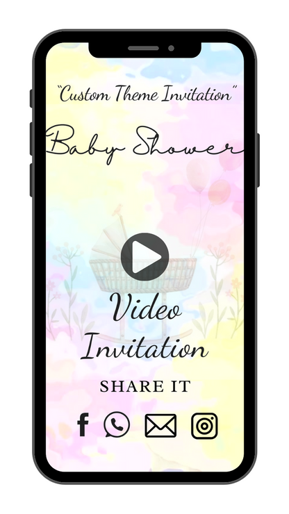 Baby Shower Customize-Theme Video Invitation - Customized Your Desire Theme Video Invitation