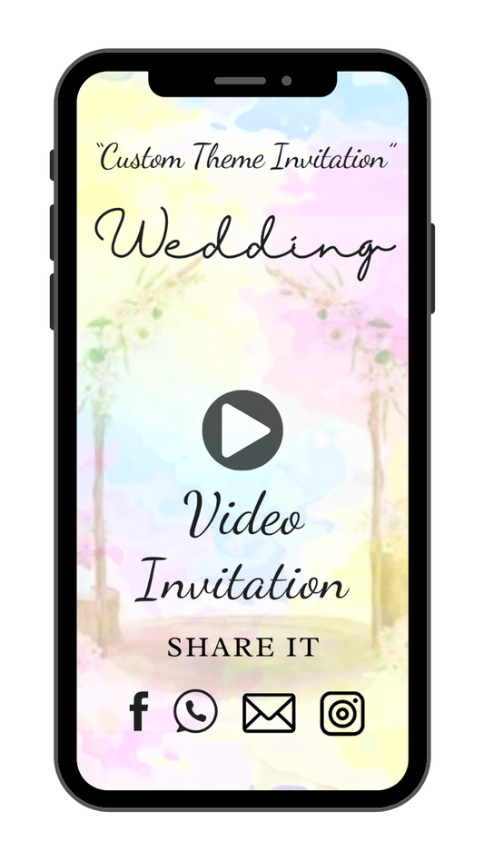 Wedding Custom Theme Video Invitation - Design Your Desire Theme Invitation For Wedding