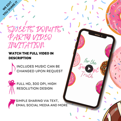 Customized Delightful Candyland Birthday Video Invitation – Personalized Birthday Video Invites